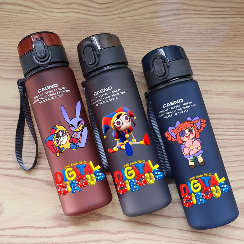 560ML The Amazing Digital Circus Cartoon Large Capacity Outdoor Water Cup Portable Leak Proof Water Bottle Student Birthday Gift