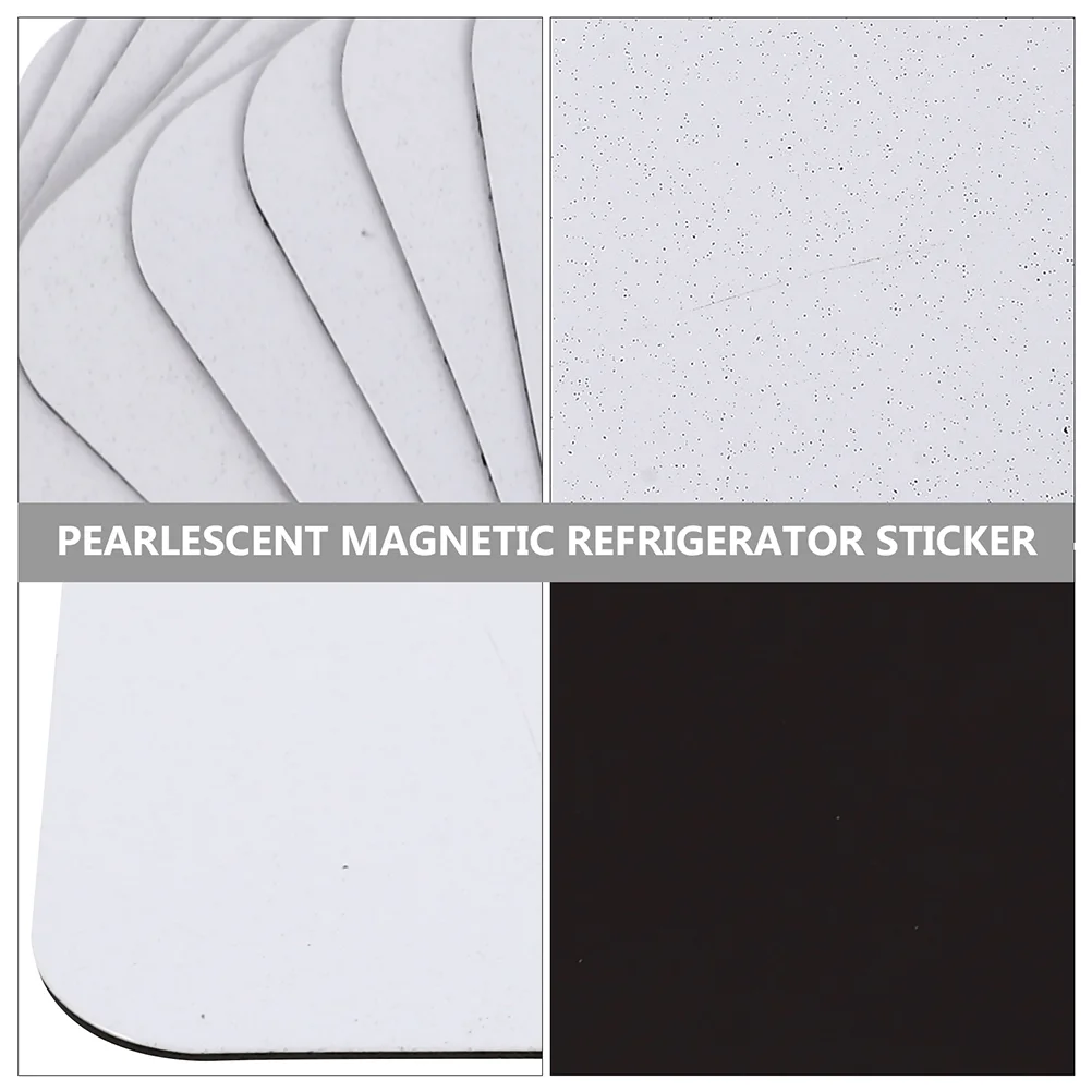 10 Pcs Heat Transfer Material Sublimation Fridge Magnet Magnets Printable DIY Sticker Home Decor White Pearl Blank