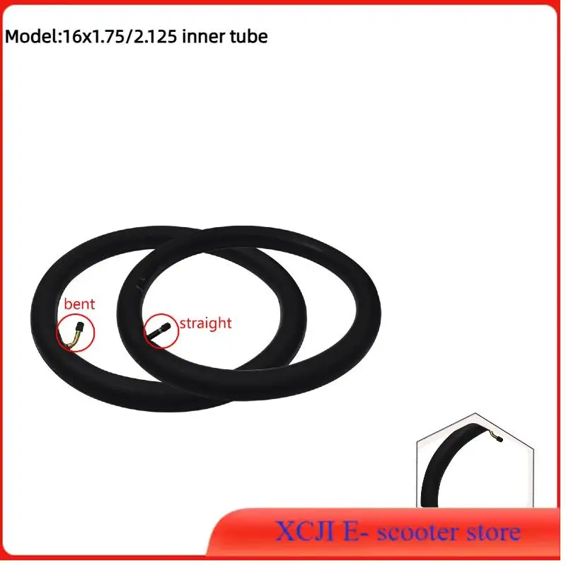 

16x1.75/2.125 Butyl Rubber Inner Tube 16x2.125 Fits Electric Bicycle E-Bike 16x1.75 Camera Bike Tyre Parts