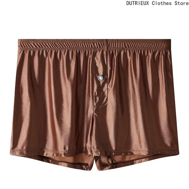 Men's Soft, Comfortable and Breathable Home Shorts Silk Satin Cool and Smooth Pajama Pants Best-selling Items, Quick Delivery