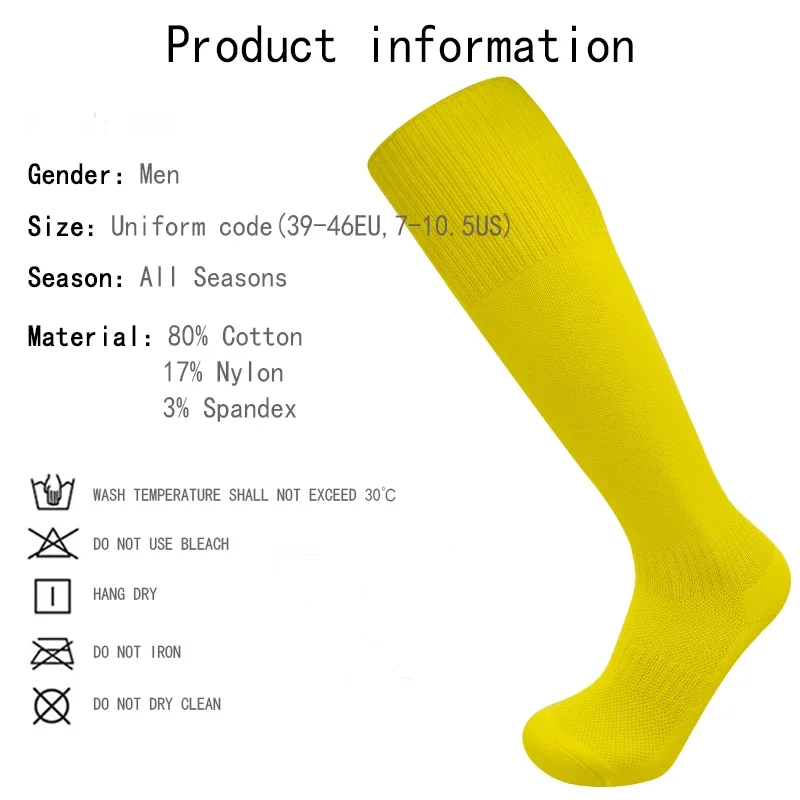 Chaussettes de points de football multicolores, fond de serviette à tube long, résistant à l'usure, ample et confortable, multi-verges, vente en gros