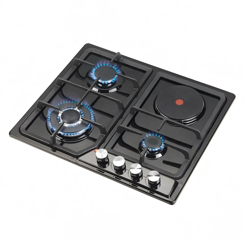 Ridax Built in Stove Cooktops Top Electric and Gas Hob 4 Plate Gas and Electricity Stove Gas and Electric Cooker