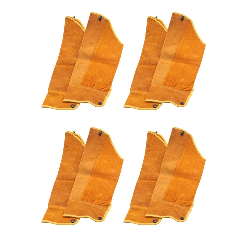 Hot 8Pcs 21.6 Inch Imitation Leather Welding Sleeves Protective Heat Arm Sleeve Tool