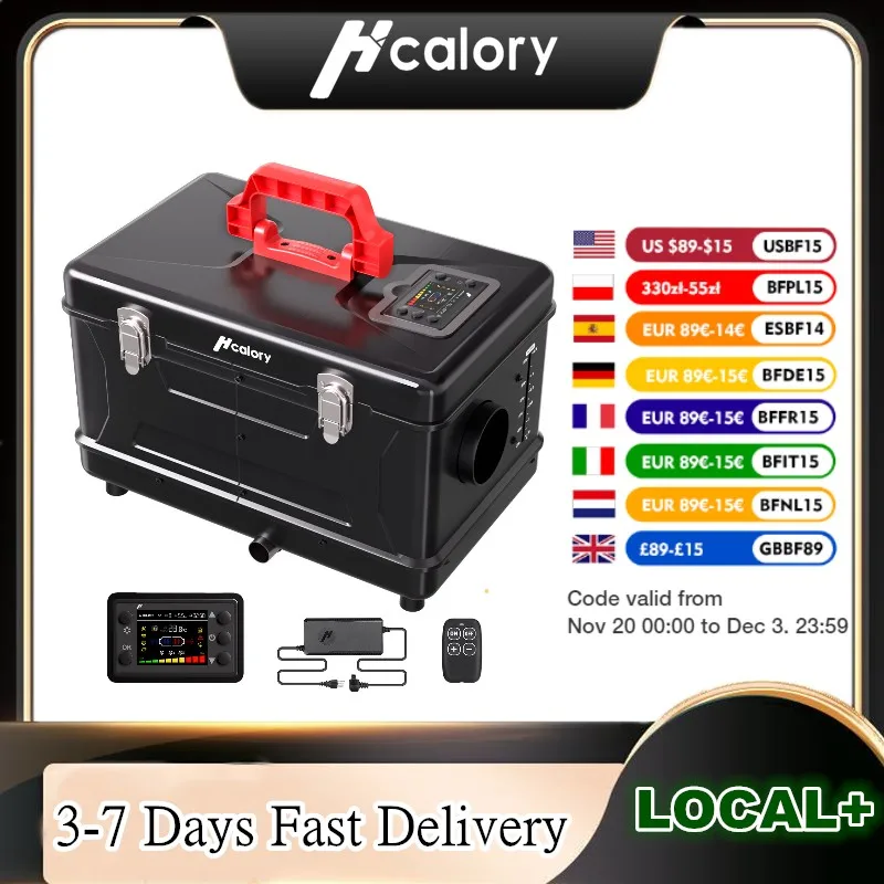 

Hcalory 8KW Diesel Heater 5L Toolbox Compact 2S Portable 12V Diesel Air Heater with Altitude Mode and Automatic Start and Stop