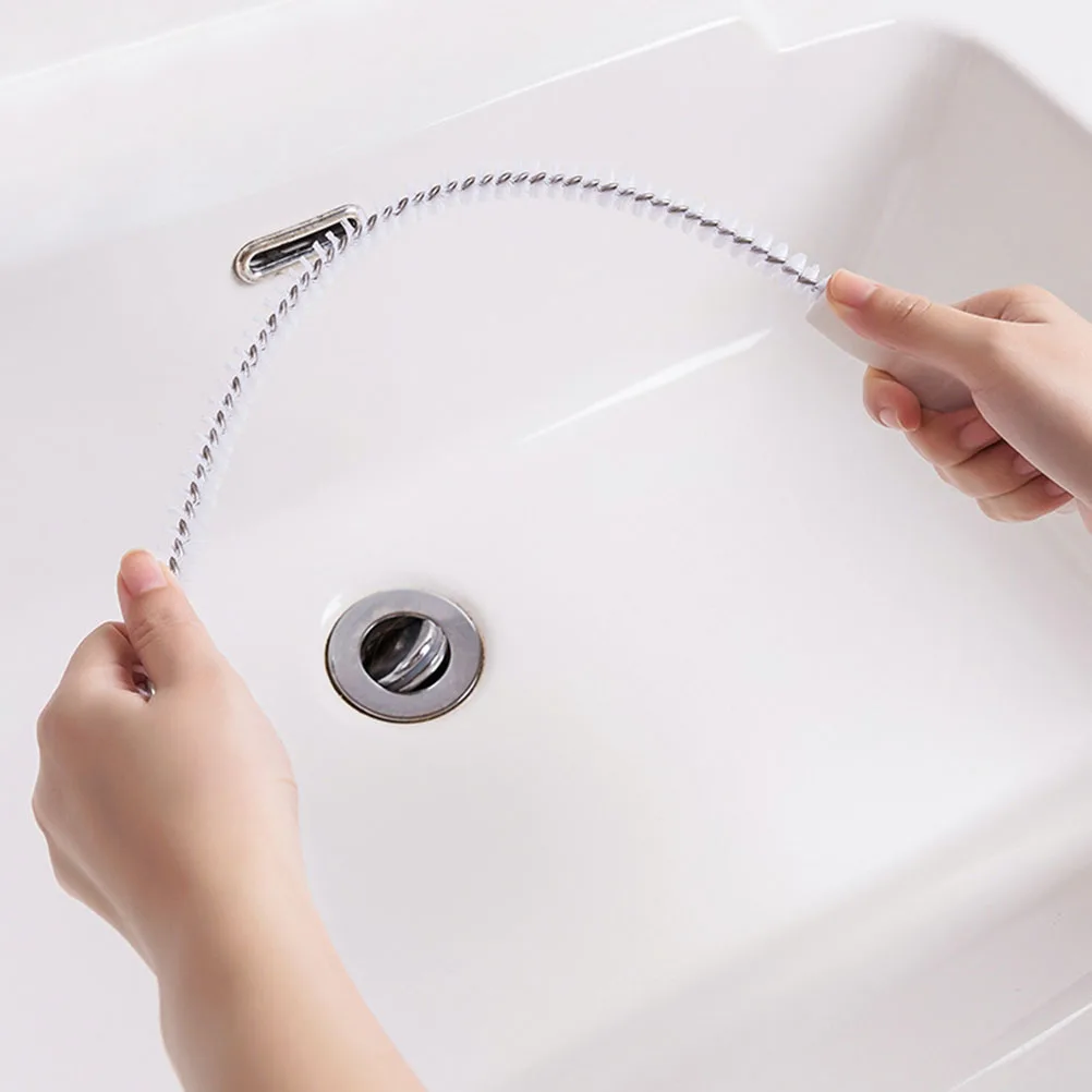 

3Pcs Creative Drain Dredge Pipeline Hook Sink Cleaning Brush Rotating Bristles Easy Use Hair Drain Clog Remover Tool for Kitchen