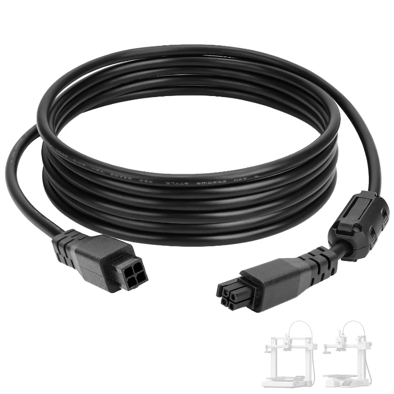 1/2pcs AMS Lite Extension Cable with Magnetic Ring Filter 1.5/2M 4pin Cables For Bambulab A1 A1mini 3D Printer Accessories