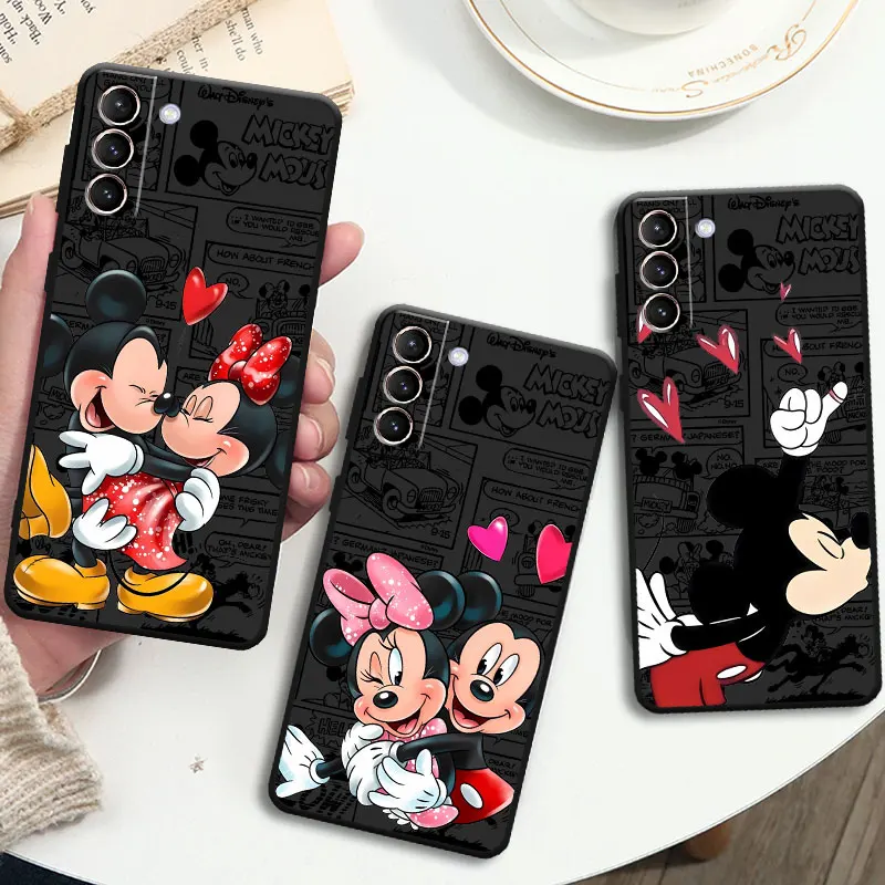 Disney Mickey Minnie Kiss Case For Samsung Galaxy S24 S23 S22 Ultra S20 FE S21 S10  Note 20 10 Plus Phone Cover