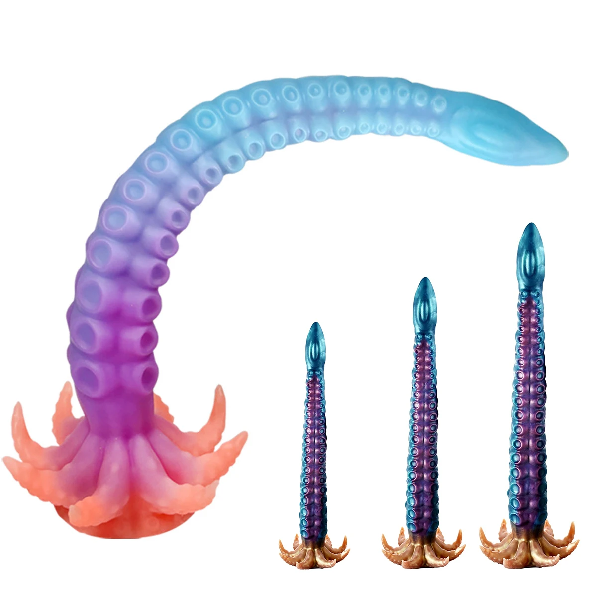 Luminous Super Long Silicone Octopus Tentacles Anal Plug Dildo Female Masturbators Anal Vagina Adult Sex Toys for Woman Man Gay