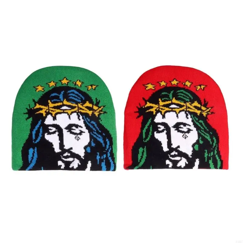 

F3KC Модная вязаная шапка, головной убор, эластичная для пеших прогулок, кемпинга, пуловер, шапка в стиле хип-хоп для спорта на