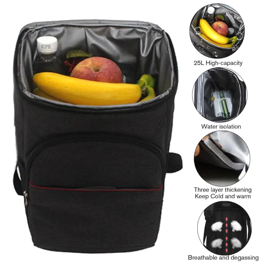 18L Outdoor Backpack Insulated Thermal Cooler Waterproof Picnic Lunch Bag Camping Rucksack Leakproof Travel Bag