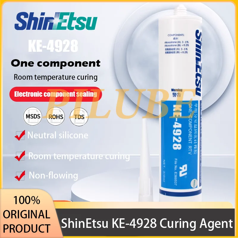 

ShinEtsu KE-4928 310 мл однокомпонентный клей для электронных компонентов, силиконовый герметик для отверждения температуры в помещении, оригинальный продукт