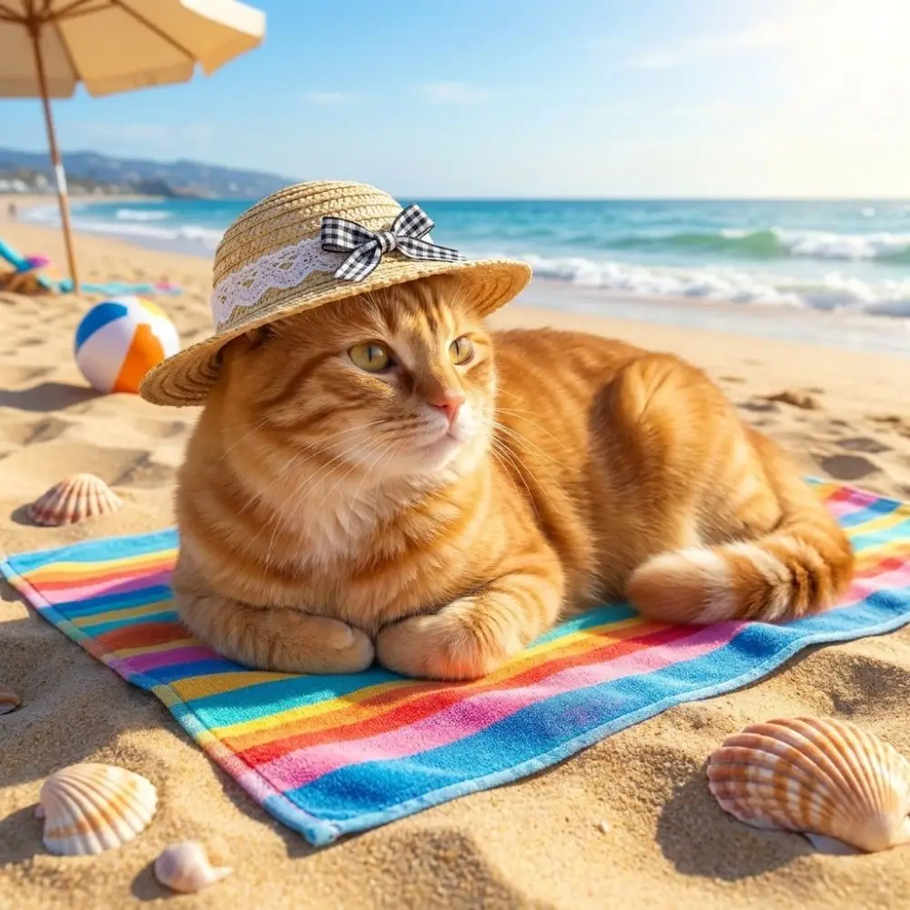 Breathable Pet Lace Bow Hat Adjustable Chin Strap Sun Protection Cat Straw Hat Hand Knitting Pet Fisherman Hat Party Decoration