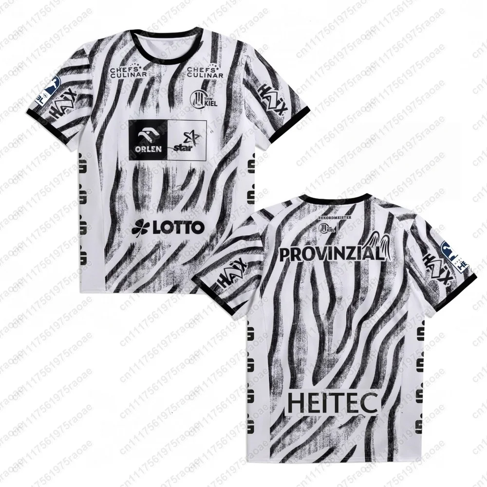 2026-27 Andreas Wolff # 33 THW Kiel Home Handball Match Trikot Atmungsaktives, lockeres Outdoor-Sport-T-Shirt für Erwachsene, schnell trocknende Sportbekleidung – Detail 5