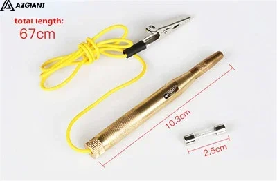 Automotive Copper circuit testing Car Light Lamp Voltage test light electrician line repair tool 12V 6V DC electric test pen