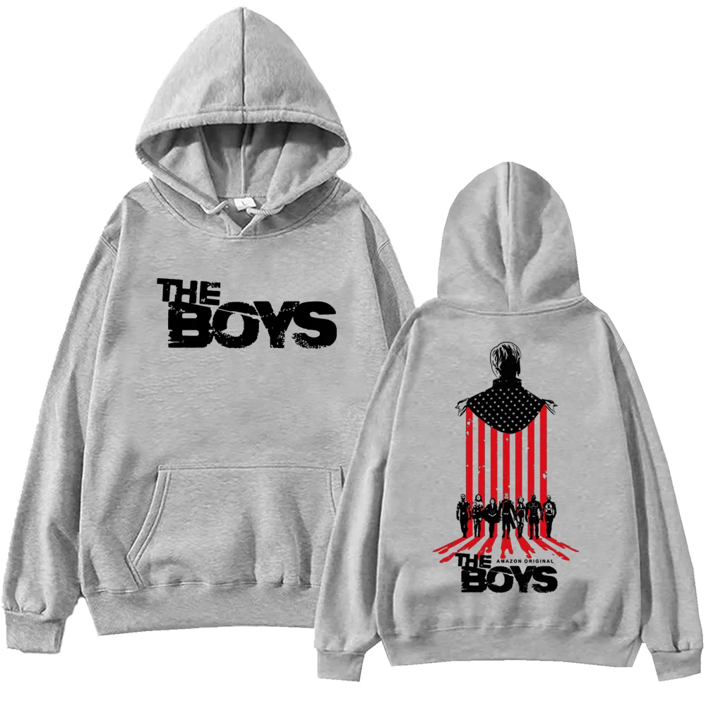 The Boys The Homelander Hoodie Harajuku Hip Hop Pullover Tops Popular Music Sweatshirt Fans Gift