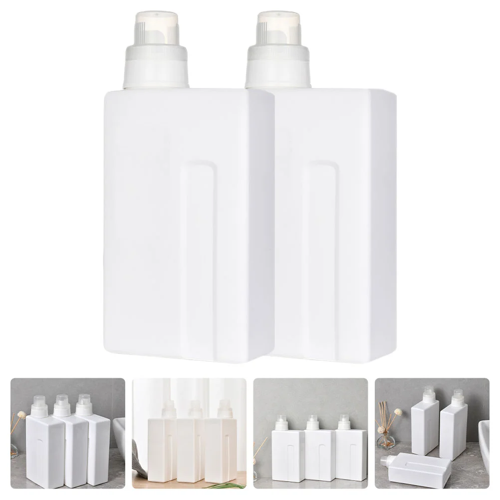 2 Pcs Laundry Detergent Bottle Sub-packaging Refillable Bottles Lotion Soap or Body Wash Storage for Containers Shampoo