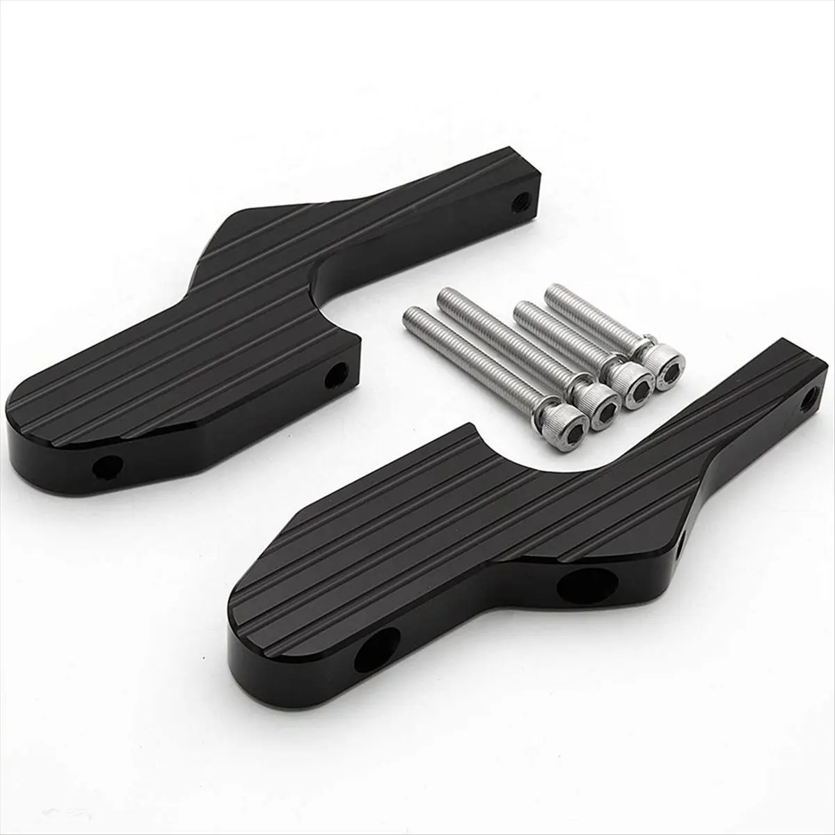 Compatible Motorcycle Passenger Footrest Rearward Extended Footrest for Piaggio VESPA GTS300 GTV 200 250 300IE Black