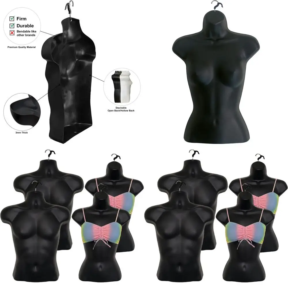 

Складные манекены с полой спинкой для одежды размеров S-M, демонстрационных стендов и фотосессий