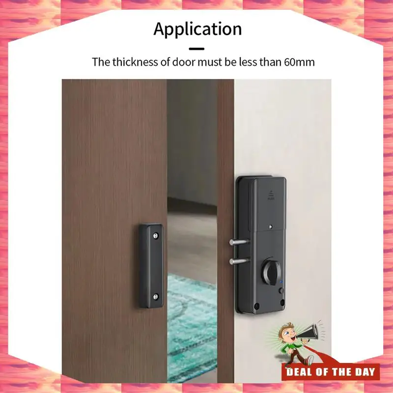 24-Hour Delivery 2X Smart Tuya App IC Card Lock For Wooden Door Bluetooth Lock Electronic Door Lock No Drill