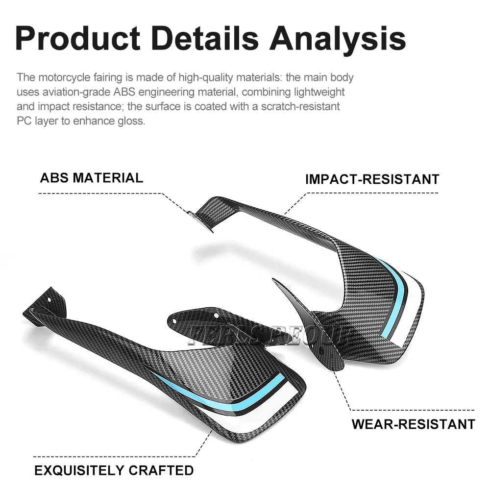 Spoiler alette adatto per Yamaha R1 R1M 2020-2025 Ali installate da bulloni Carenatura anteriore ala fissa Parti moto ABS di alta qualità