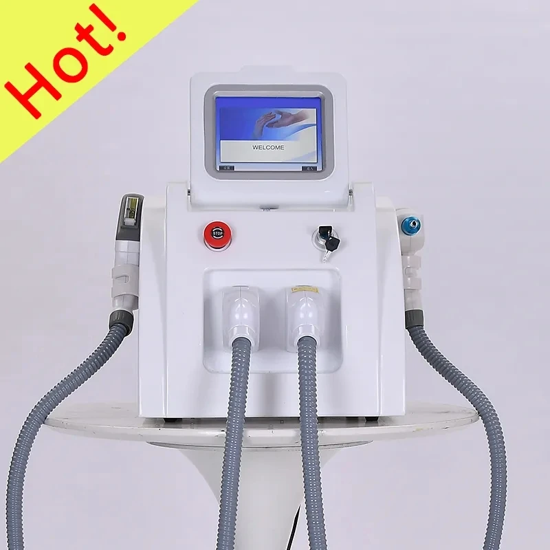 Desktop 2-in-1 IPL laser haar entfernung und Nd Yag laser tattoo entfernung maschine