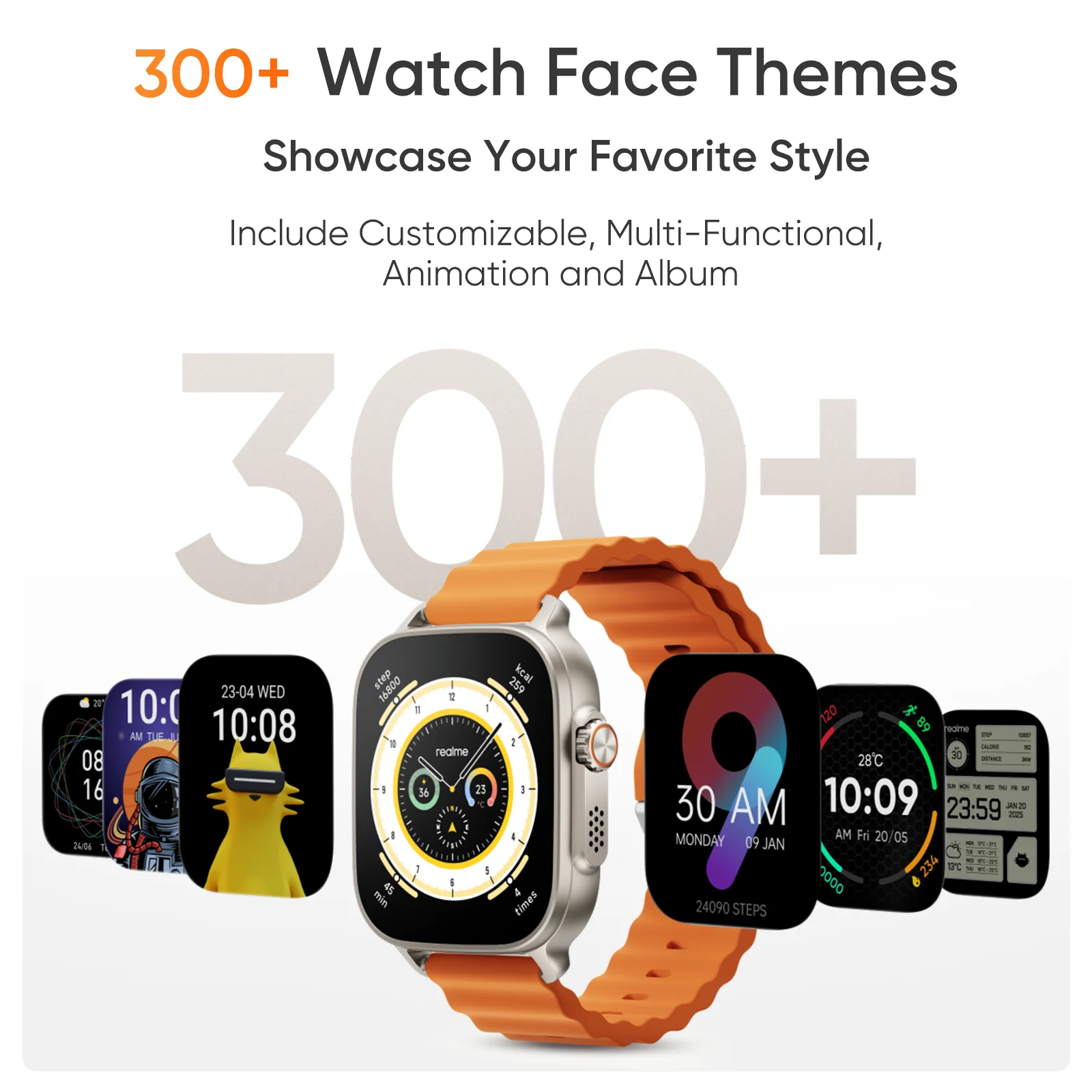 Versión global realme Watch 5 Smartwatch Brújula y GPS independiente con 5 GNSS Pantalla AMOLED de 1,97 pulgadas Hasta 14 días de duración de la batería IP68 7
