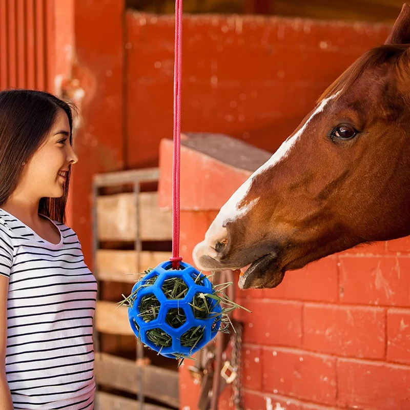 New-2 Packs Horse Treat Ball Hay Play Ball,Goat Hay Ball Hanging Feeding Toy For Sheep Horse Goat Feeder And Relieve Stress