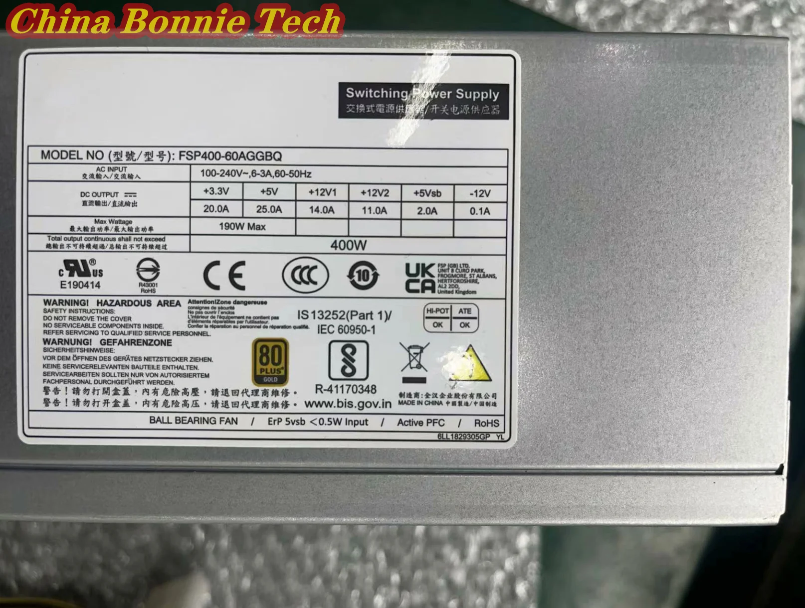 

FSP400-60AGGBQ 400W Switching Power Supply