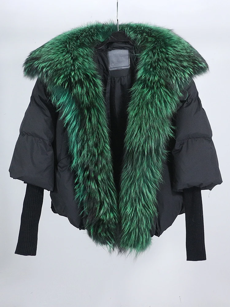 OFTBUY New White Duck Down Jacket Winter Women Warm Loose Coat Natural Real Fox Fur Collar Thick Luxury Outerwear New Fashion
