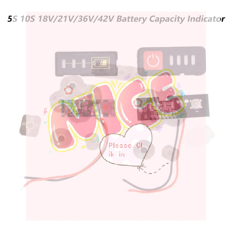 【BA】5S 10S 18V/21V/36V/42V Battery Capacity Indicator LED Display Lithium Battery Charging Tester For Electric Drill Screwdriver