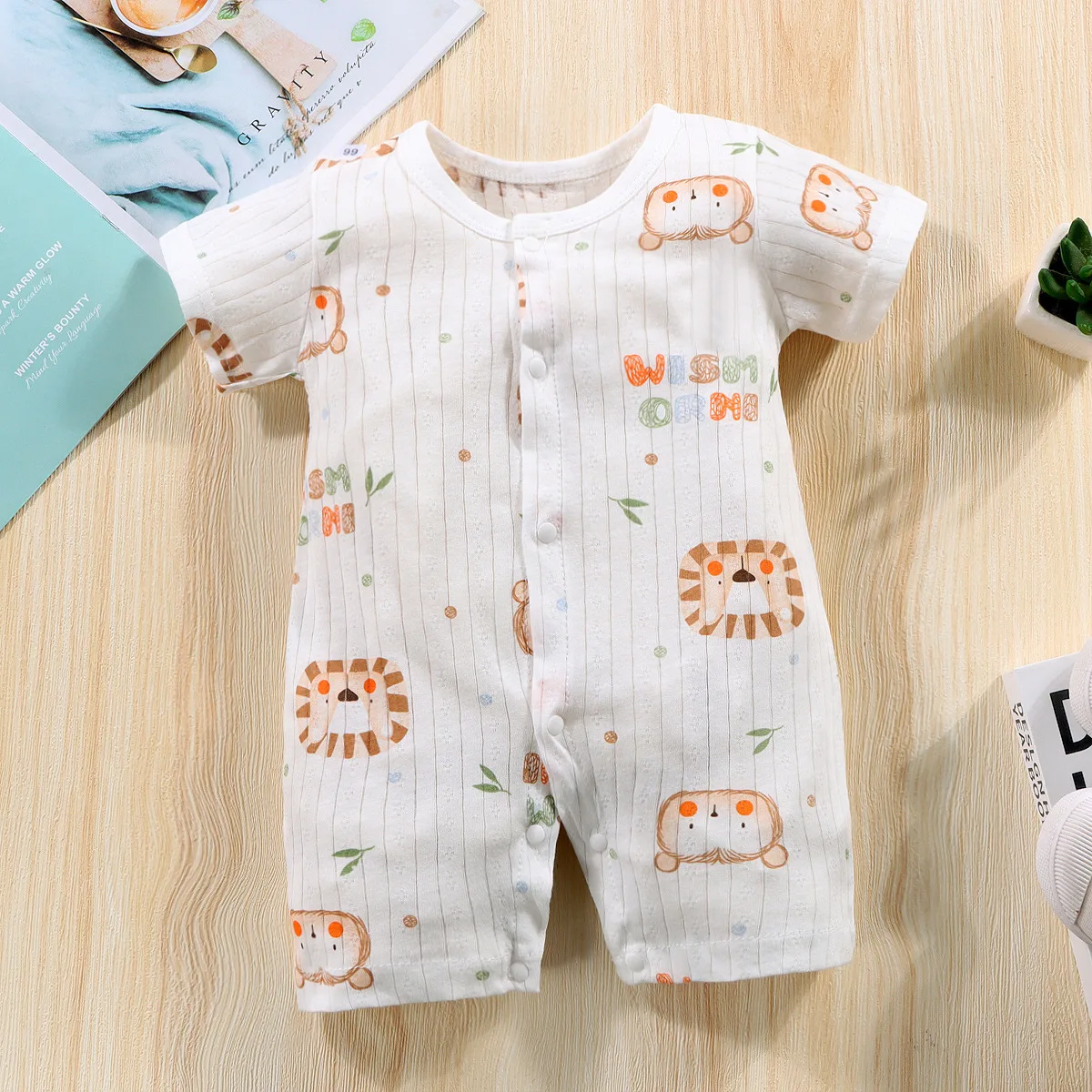 New Baby Newborn Clothes Baby Short-sleeved Jumpsuit 0-2 Years Old Boys Girls Romper Children Wrapping Clothes