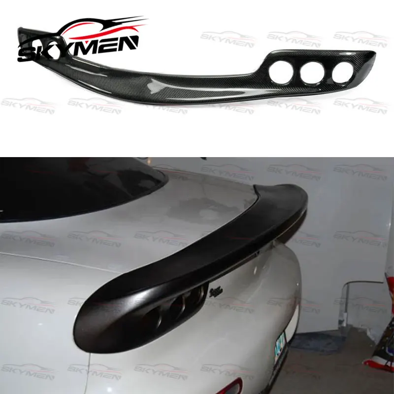 Carbon Fiber Rear Light Cover RE Style For Mazda RX7 FD3S Tuning Boot Lid Ducktail Trunk Wing Splitter Lip Bootlid Duckbill Trim