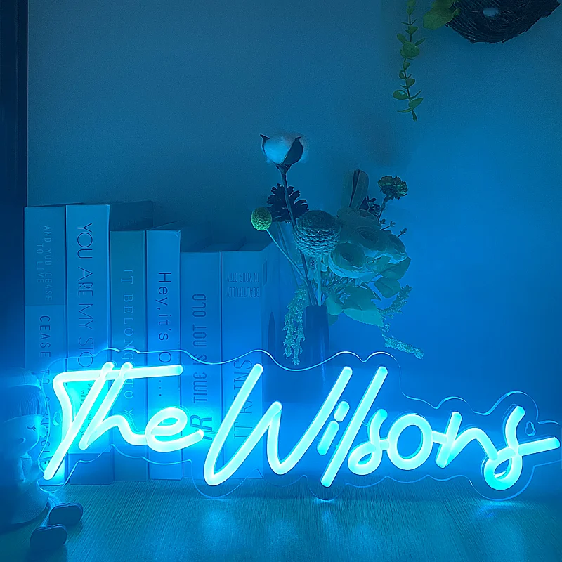 

Неоновая вывеска Wilsons, светодиодный светильник, персонализированное имя, буквенный узор, светодиодный ночник, подарок, домашний декор для свадьбы, дня рождения, вечеринки.