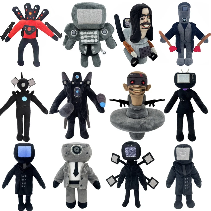 42pcs Skibidi Toilet Plush Soft Toy Cameraman TV Man Skibidi Dop Dop Yes Yes Titans Camcordeman Speakerman Speaker Man Doll