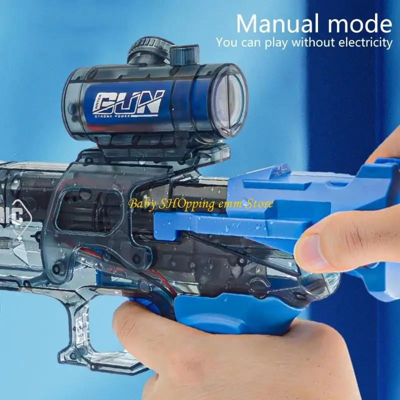 23GD Realistic Flame Effect USB Chargeable Water Guns with High Capacity For Exciting Outdoor Poolside Water Fight Toy