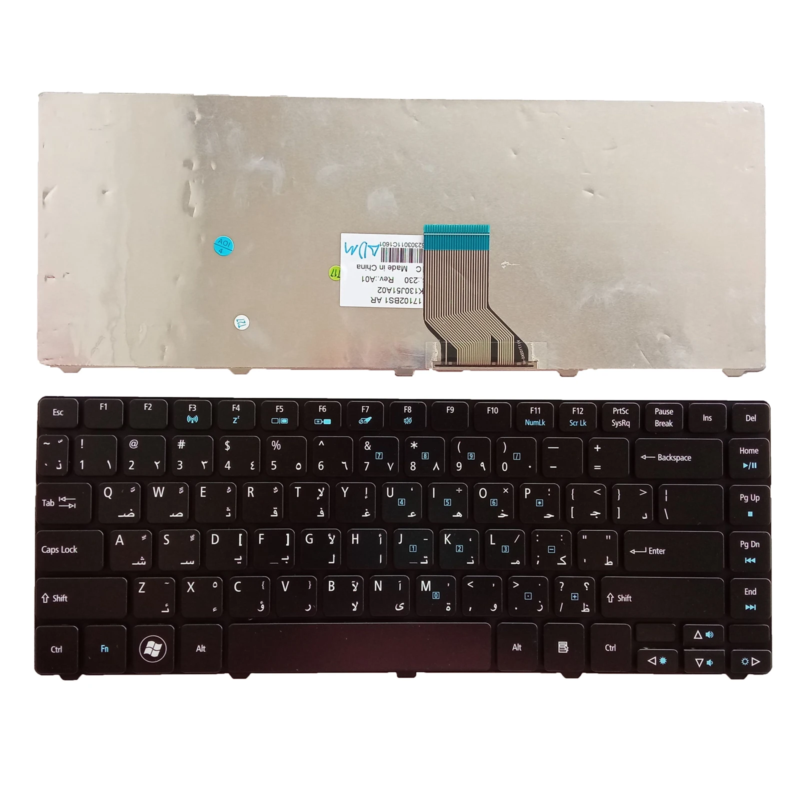 For Acer Notebook TravelMate TM8481 TM8481G TM8481TG AR Keyboard Black