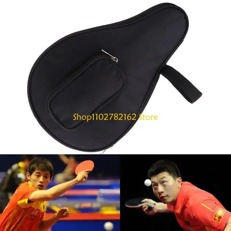 547B Table Tennis Racket for Case Bat Carry Bag Cover Hold 1 Paddles Table Tennis Balls Carry for Case for Indoor Outdoo