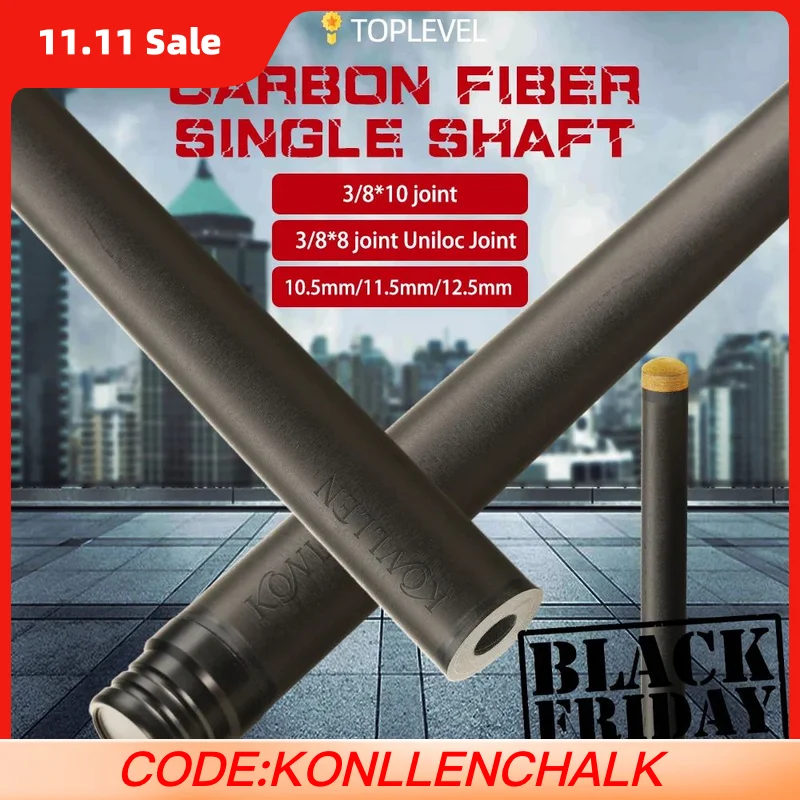 

Вал KONLLEN из углеродного волокна для бильярдного кия, шарнир Uni-Loc, одинарный вал, 10,5 мм, 11,5 мм, 3/8 мм * 8, радиальный, новый