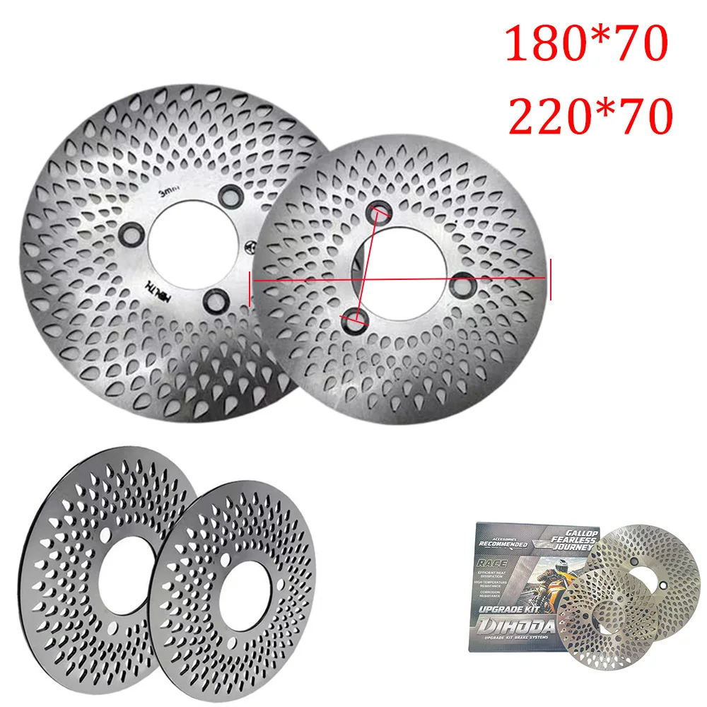 220/180mm CNC 3-Hole Brake Rotor Disc Universal for Motorcycle Scooter Niu Ninebot Honda Electric Bike Front Rear Brake Disk - view 3