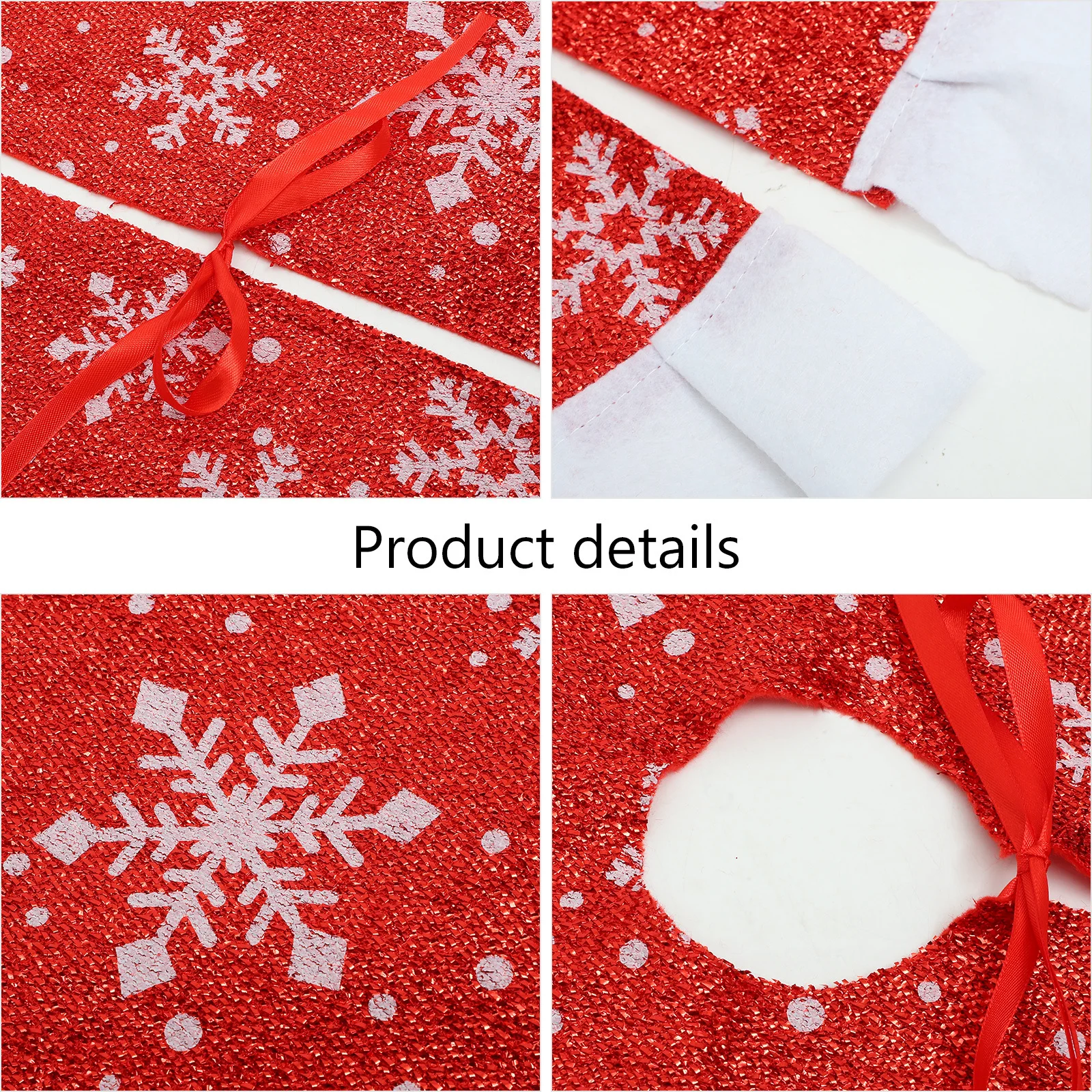 

Christmas Tree Skirt Non-Woven Fabric Lovely Pattern Xmas Decoration for Home Mall Bar Christmas Tree Collar