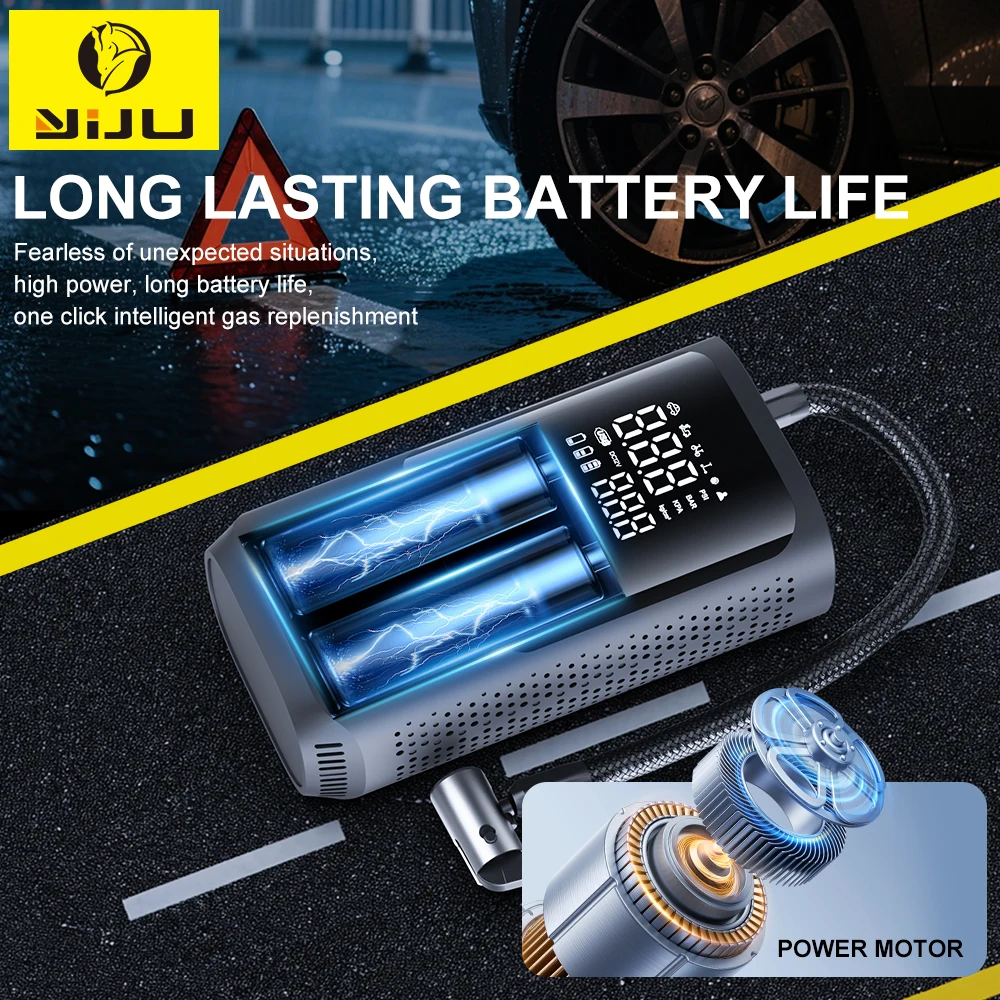 

Накачиватель шин, портативный автомобильный воздушный компрессор, воздушный насос 150PSI, беспроводной электрический надувной насос для автомобиля, мотоцикла, мяч, велосипедный насос