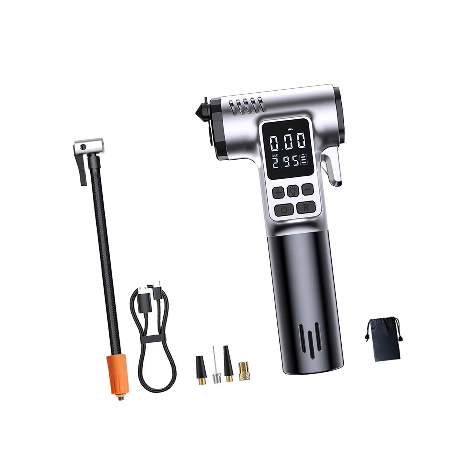 Cordless Tire Inflator Multifunctional Air Pump Rechargeable Handheld Compact