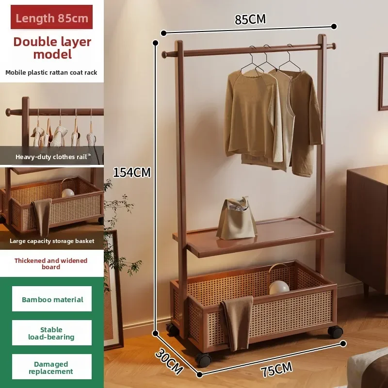 Exquisite Multi-functional New hanger bedroom indoor floor-to-ceiling coat rack reinforced drying clothes storage rack