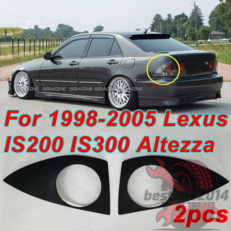 Unpainted FRP Rear Tail Light Covers for 1998-2005 Lexus IS200 IS300 Altezza