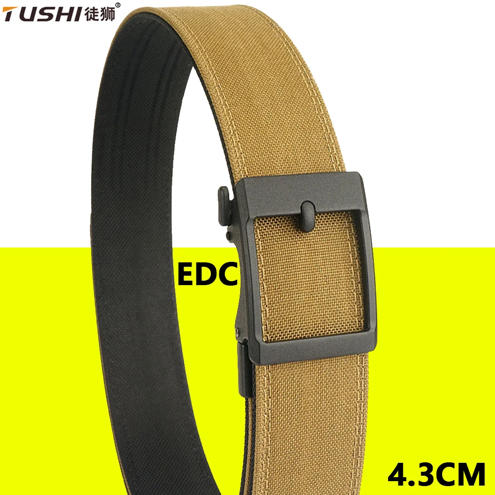 TUSHI 4.3CM Tactical Belt Military Style Quick Release Buckle Belt Nylon Waist Belts Multi-size Army Belts Police Belt for Men