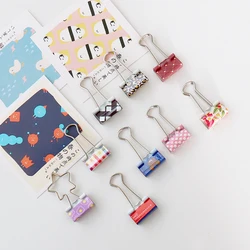 Trompete Color Printing Binder Clips, Dovetail Bills Clip, Material de escritório, Atacado, 19mm, 30Pcs