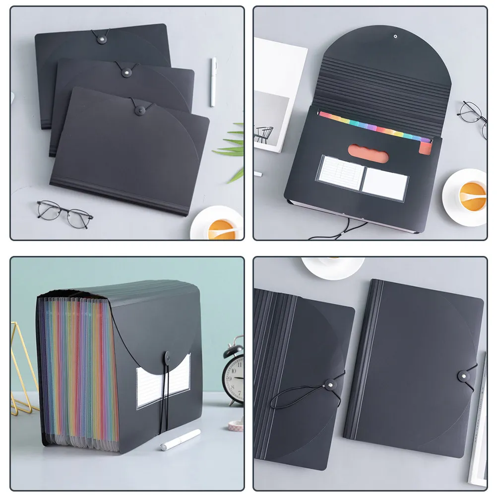 

Органайзер для документов Rainbow Accordion: компактный дизайн, сумка для документов для офиса, школы, ежедневного использования, решение для хранения файлов.