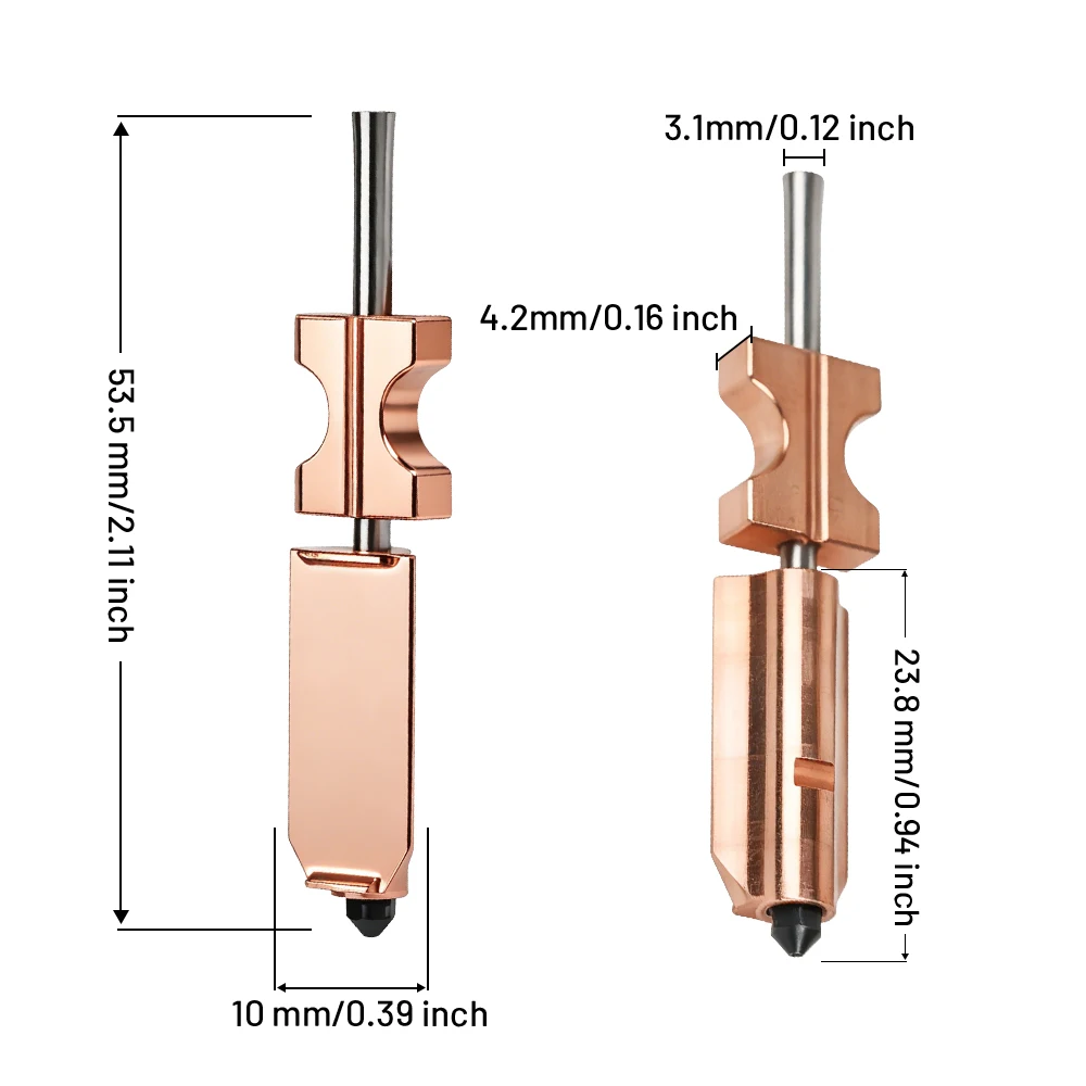 For Flashforge AD5X Upgraded Dual-Metal Hardened Steel Removable Nozzles 0.2/0.4/0.6/0.8mm Replacement Parts