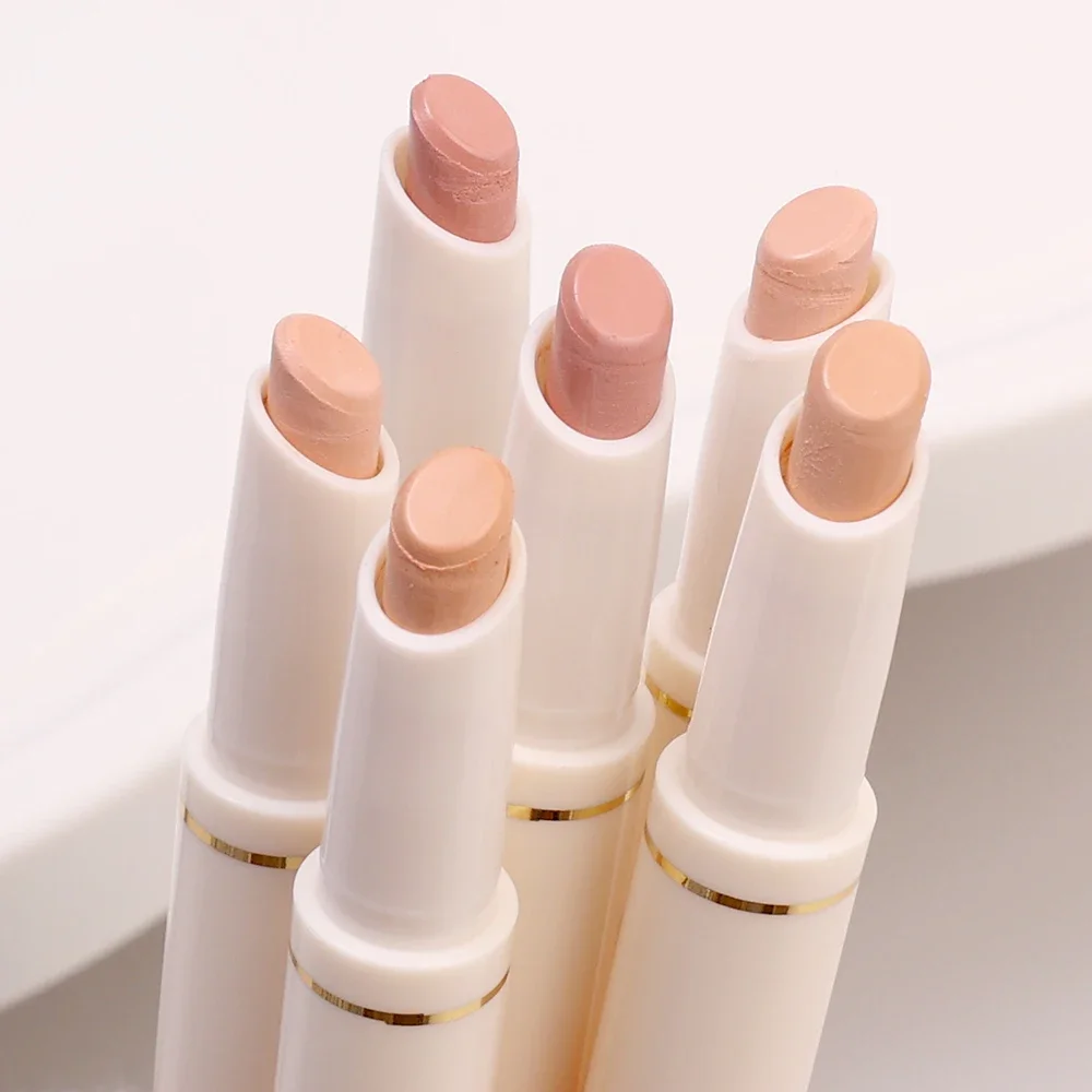 Double-ended Matte Concealer Pen Lasting Waterproof Full Coverage Acne Marks Concealer Lying Silkworm Pen Korean Makeup Cosmetic