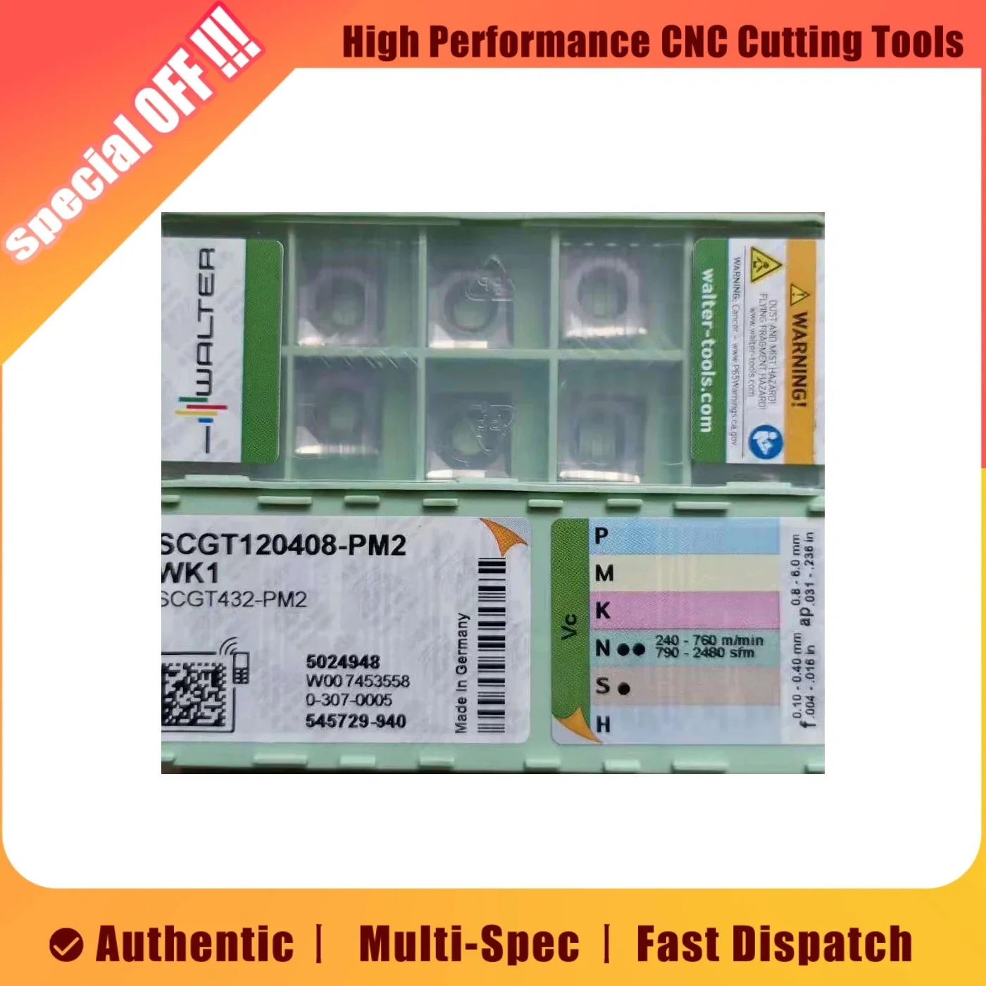 سلسلة SCGT الأصلية SCGT12/1204/08 PM2/WK1/MN2/WN10 إدراج الطحن